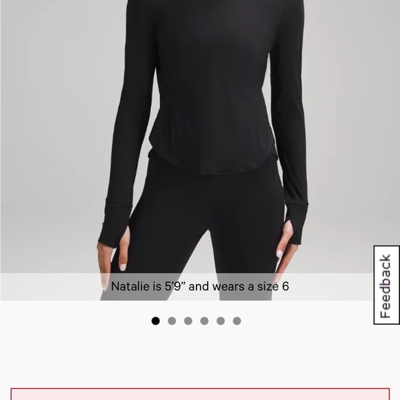 Lululemon UV Protection Fold over Long Sleeve Running Shirt unworn - Picture 5 of 9